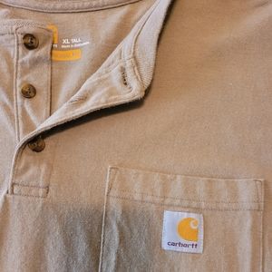 🥳Host pick🥳Mens Carhartt 3 Button Henley Long Sleeve Shirt